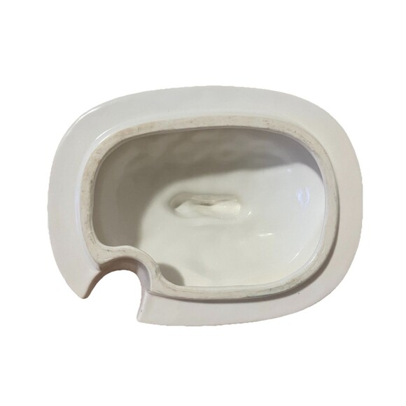 Vintage Himark White Ceramic Small Daisy Soup Tureen With Lid Made In Japan - Picture 13 of 16